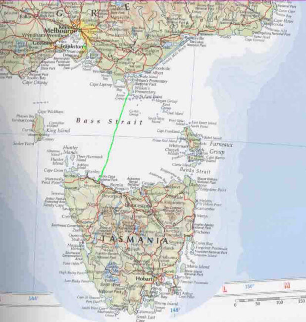 Andrew McCauley - Bass Strait - first non-stop direct crossing